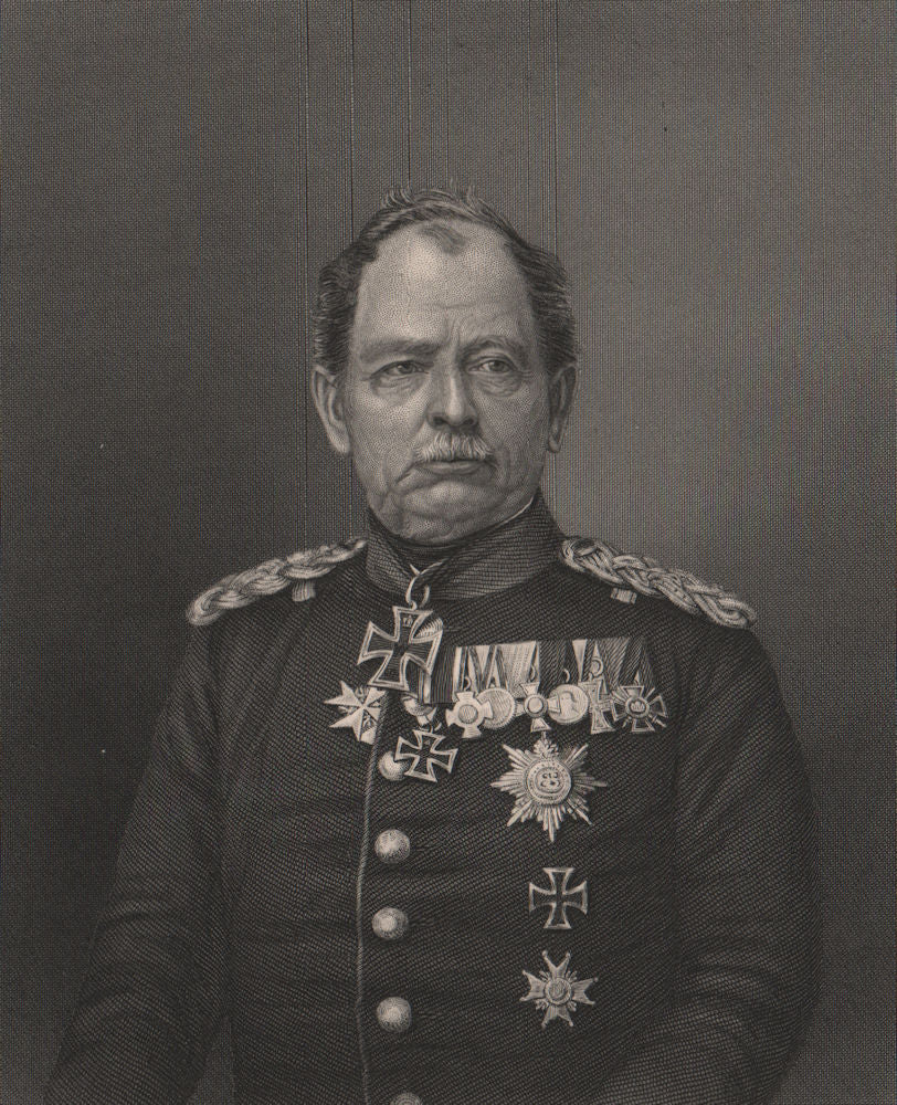 FRANCO-PRUSSIAN WAR. General Von Werder. Prussia 1875 old antique print